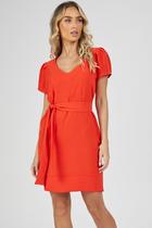 Vestido Curto PKS Decote V Laranja