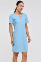 Vestido Curto PKS Linho Azul Vestido Curto PKS Linho Azul