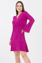 Vestido Curto PKS Manga Longa Pink-P Vestido Curto PKS Manga Longa Pink-P