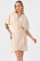 Vestido Curto PKS Pareô Bege