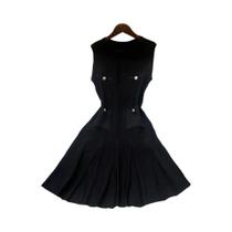 Vestido Curto Plissado De Verão Feminino Com Decote Redondo, Cintura Fina, Estilo A-line, Roupas De Vestido Curto Plissado De Verão Feminino Com Decote Redondo, Cintura Fina, Estilo A-line, Roupas De