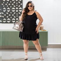 Vestido Curto Plus Size Ciganinha Tubinho Ajustável Tendência Verão Plus Size 2025