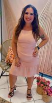 Vestido Curto Recorte Fios de Lurex