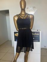 Vestido Curto Renda Preto Gatabakana Veste 36