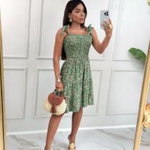 Vestido Curto Rodado Alça De Amarrar Ajustavel Feminino Vestido Curto Rodado Alça De Amarrar Ajustavel Feminino