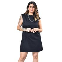 Vestido Curto Sarja Leve Algodão Plus Size 42 Ao 52