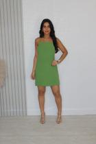 Vestido curto soltinho feminino de alcinha elegante decote nas costas