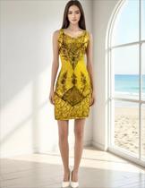 Vestido Curto Stone Tradicional Bordado, Alça Cod. If/11-20