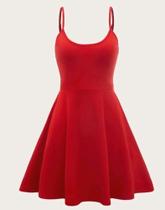 Vestido Curto Vermelho com Alças Vestido Curto Vermelho com Alças