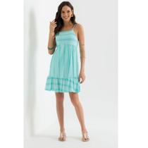 Vestido Curto Viscose Feminino Com Listras Leve Luxo Verão