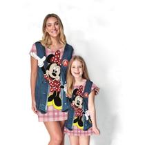 Vestido da Minnie Mãe e Filha Estampado