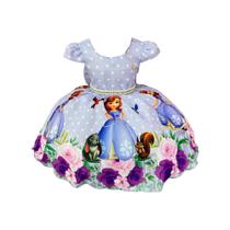 Vestido Da Princesa Sofia Disney Luxo - Vestido Infantil