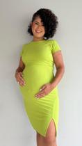 Vestido Daiane Gestante Curto com Abertura para Amamentar