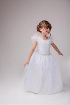 Vestido Dama de Honra Branco Longo para Festa de Casamento Luxo