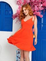 Vestido de alça com babados Vestido de alça com babados