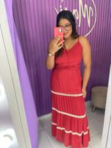 Vestido de alça longo cor vinho Vestido de alça longo cor vinho