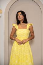 Vestido de Algodão Bordado