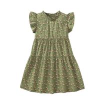 Vestido De Algodão Com Estampa De Flores Para Meninas Doces, Roupas De Verão Para Festas Ao Ar Livre