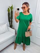 Vestido de Algodão Samantha Verde Bandeira Vestido de Algodão Samantha Verde Bandeira