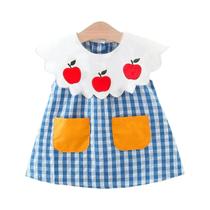 Vestido De Algodão Sem Mangas Com Estampa De Frutas Para Menina Bebê, Estilo Verão