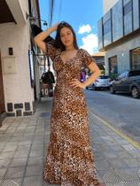 Vestido de animal print de onça