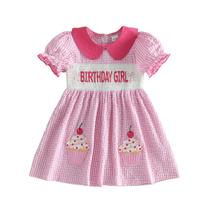 Vestido de aniversário Socutebabe para meninas de 1 a 5 anos Cupcake rosa Vestido de aniversário Socutebabe para meninas de 1 a 5 anos Cupcake rosa
