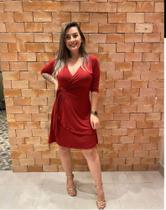 Vestido de argola na manga vermelho Vestido de argola na manga vermelho