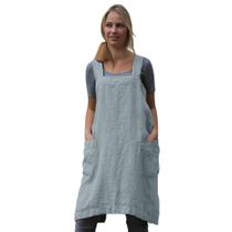 Vestido de avental feminino Larmliss Pinafore Square azul claro-XL Vestido de avental feminino Larmliss Pinafore Square azul claro-XL