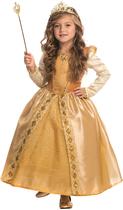 Vestido de baile dourado Princess Costume Dress Up America para meninas Vestido de baile dourado Princess Costume Dress Up America para meninas