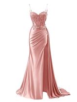 Vestido de baile feminino RUMUGUYA, tamanho grande, sereia, renda, cetim, rosa empoeirada Vestido de baile feminino RUMUGUYA, tamanho grande, sereia, renda, cetim, rosa empoeirada