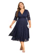 Vestido de baile LapaPlus Plus tamanho 2025, renda floral, verão, feminino