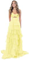 Vestido de baile Yuxin Yuxin Yellow Long Ball Gown 2025 para mulheres