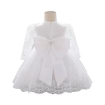 Vestido De Batismo Para Bebê Menina Com Manga Longa, Vestido De Casamento Floral Para