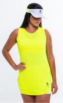 Vestido de beach tennis amarelo neon UV50+ Vestido de beach tennis amarelo neon UV50+