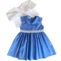 Vestido de Bebê, Criança e Menina com bolero e tiara do P ao 4 Vestido de Bebê, Criança e Menina com bolero e tiara do P ao 4