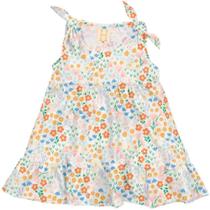 Vestido de Bebê Menina Floral Off White
