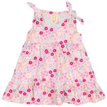 Vestido de Bebê Menina Floral Rosa