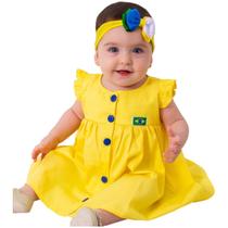 Vestido de Bebê Roupa Menina Infantil Com Tiara 100% Algodão - Mundo Nina - Brasil