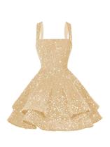 Vestido de boas-vindas Dessiny Sparkly Sparkly Sequin em camadas A-line 2025