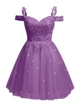 Vestido de boas-vindas SoDigne Plus Size Glitter Tule Purple Vestido de boas-vindas SoDigne Plus Size Glitter Tule Purple