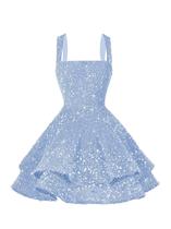Vestido de boas-vindas ZUMEIJIA azul claro de lantejoulas A-Line US8 para mulheres Vestido de boas-vindas ZUMEIJIA azul claro de lantejoulas A-Line US8 para mulheres