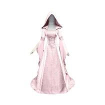 Vestido De Bruxa Deluxe Com Capuz Para Mulheres, Fantasia Medieval Renascentista Com Cauda Maxi Para