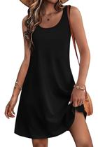 Vestido de capa de maiô LUXVEER Summer sem mangas preto XXXL Vestido de capa de maiô LUXVEER Summer sem mangas preto XXXL