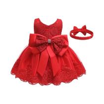 Vestido De Casamento Vermelho Com Renda Para Meninas, Fantasia De Natal Infantil, Vestido De