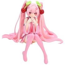 Vestido De Cereja Rosa Hatsune Miku Anime Figura Kawaii PVC Action Figurine Modelo Bonecas Crianças