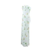 Vestido De Cintura Alta Transpassado Com Estampa, Saia Justa E Fenda No Busto, Estilo Euro-Americano Vestido De Cintura Alta Transpassado Com Estampa, Saia Justa E Fenda No Busto, Estilo Euro-Americano