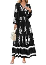 Vestido de convidado de casamento PRETTYGARDEN feminino Boho Floral Maxi