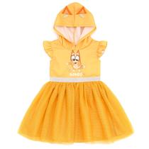 Vestido de cosplay Bluey Bingo Big Girls Mesh Blue 12 anos Vestido de cosplay Bluey Bingo Big Girls Mesh Blue 12 anos