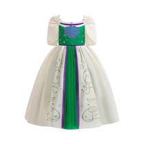 Vestido De Cosplay Da Pequena Sereia Ariel Com Mangas Bufantes Para Meninas, Fantasia De Halloween E