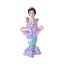 Vestido De Cosplay Da Princesa Ariel Para Meninas, Vestido Casual De Verão Para Festa De Halloween E